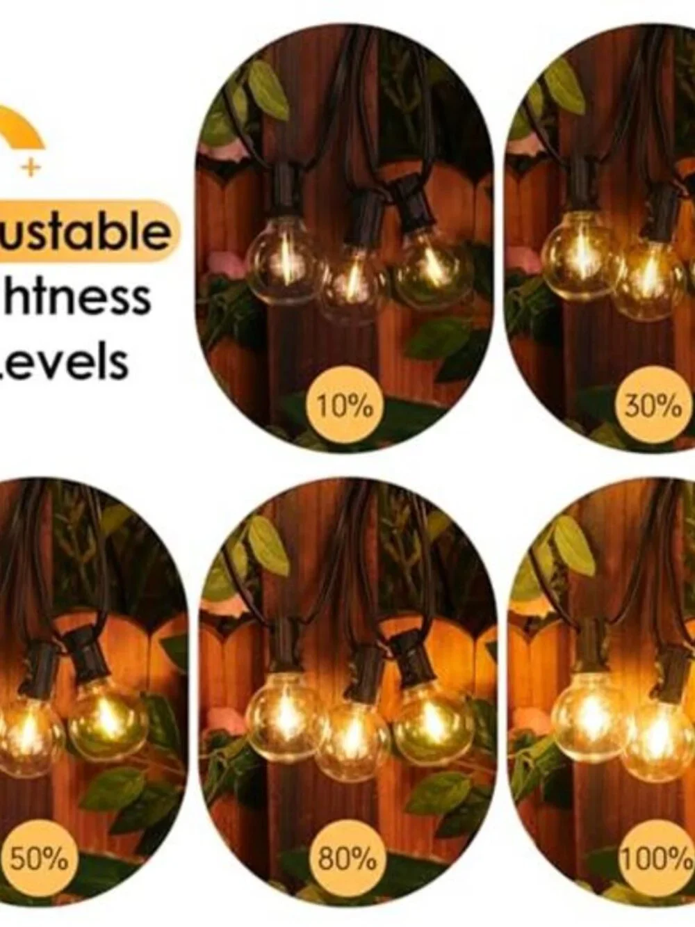 Solar String Lights Outdoor LED Patio Lights Waterproof Remote Timer USB